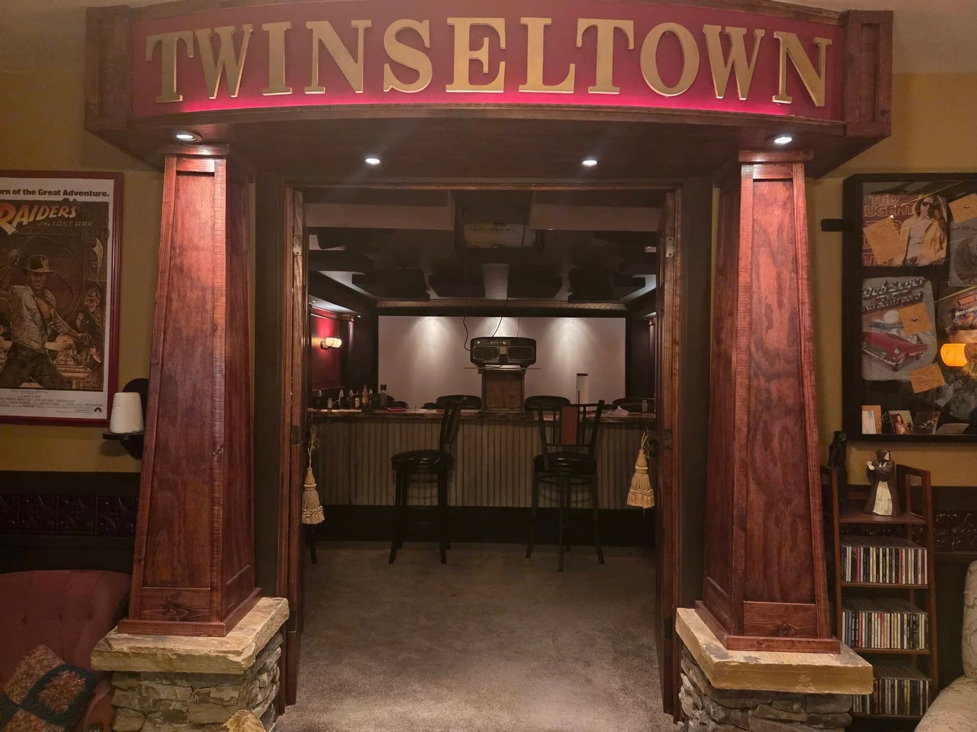 "Twinseltown" — a fully custom-built dedicated home theater